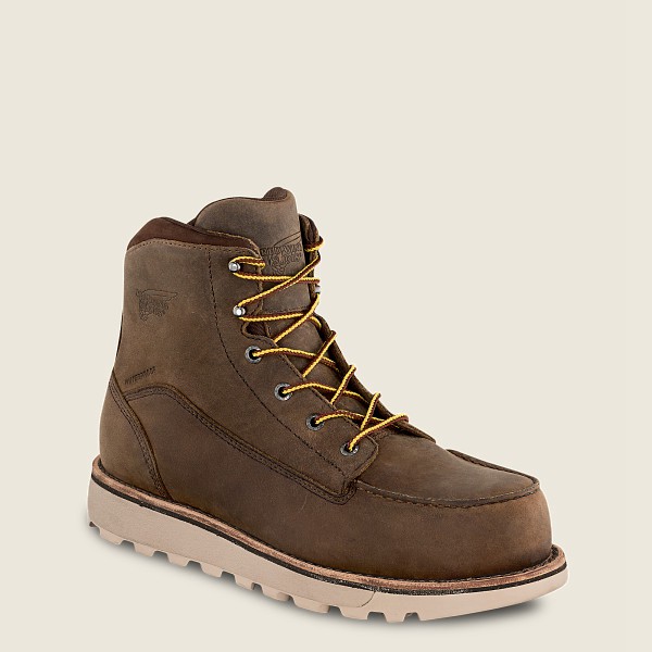 Red Wing Mens Safety Boots - Traction Tred Lite - 6-inch Waterproof Toe - Khaki - PRM176809